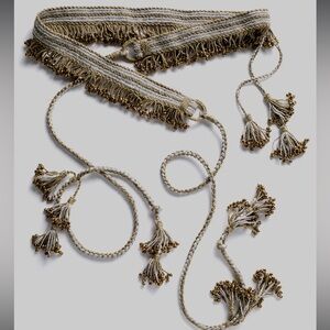 NWT Peruvian Connection Versailles Belt, Color Chalk, Size XS/S